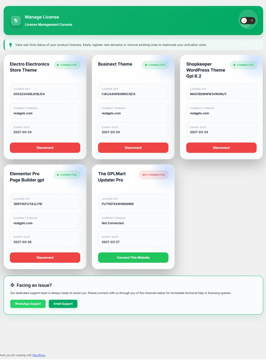 Manage License
