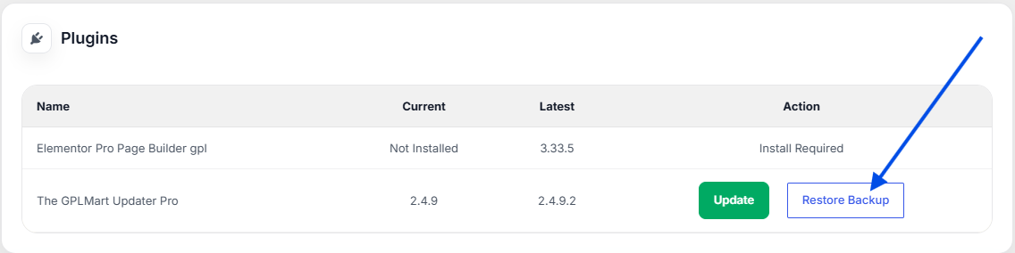 Restore Backup