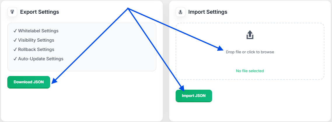 Import Export Settings
